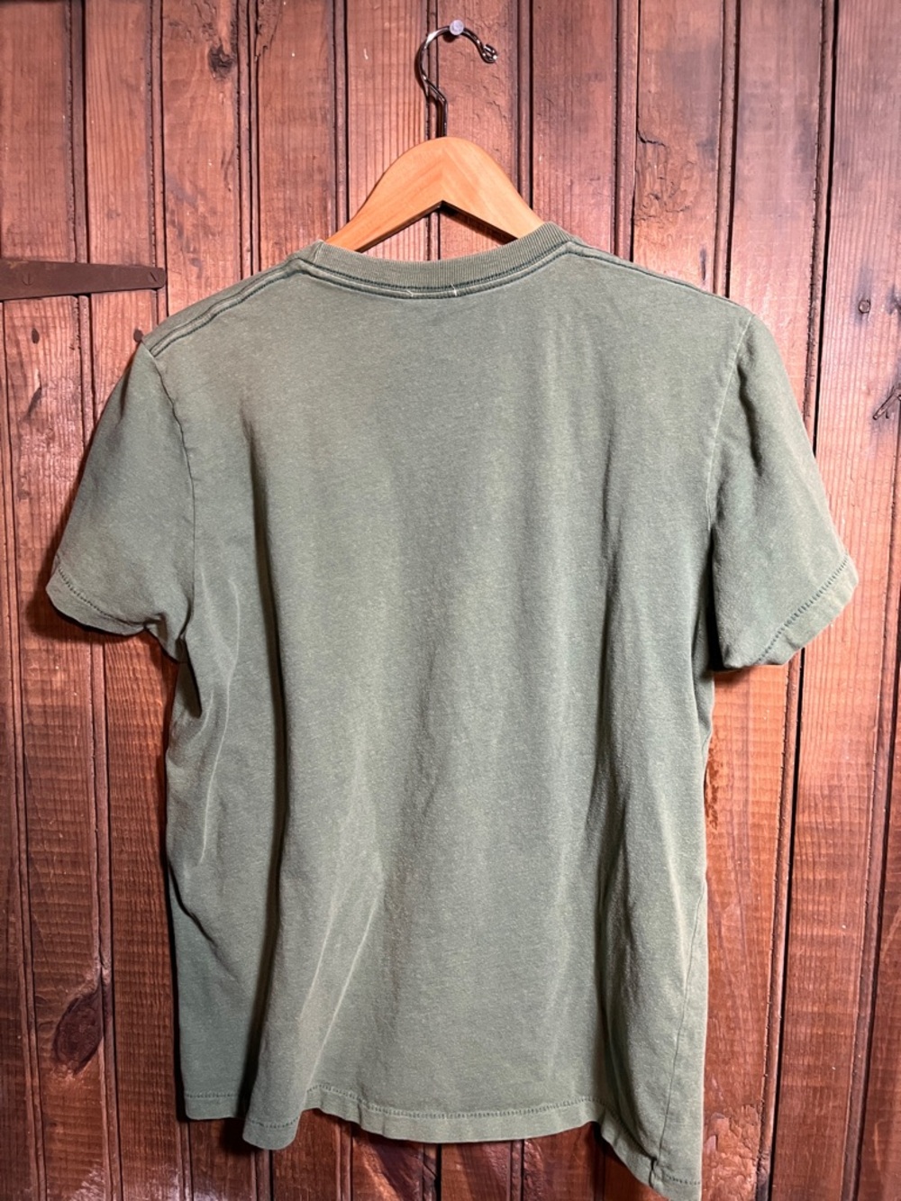 Abercrombie & Fitch Olive Green Logo Crew Tee - Picture 6 of 7